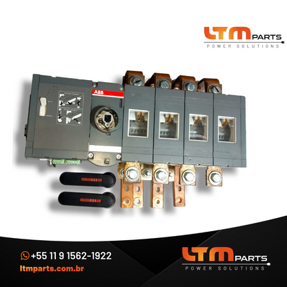 Chave Comutadora, OTM630E4CM230C, 4 Polos, Sem Base Fusivel, Acionamento Motorizado, 630A, Tensão de Comando 24VDC, ABB