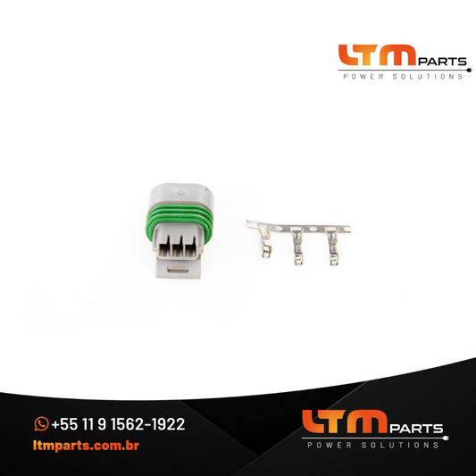 Conector 3 Vias para Termostato e Pressostato dos Motores Cummins Série N (N, NT, NTA) DYV - CKK7033A-1.5-21B (SERIE N)