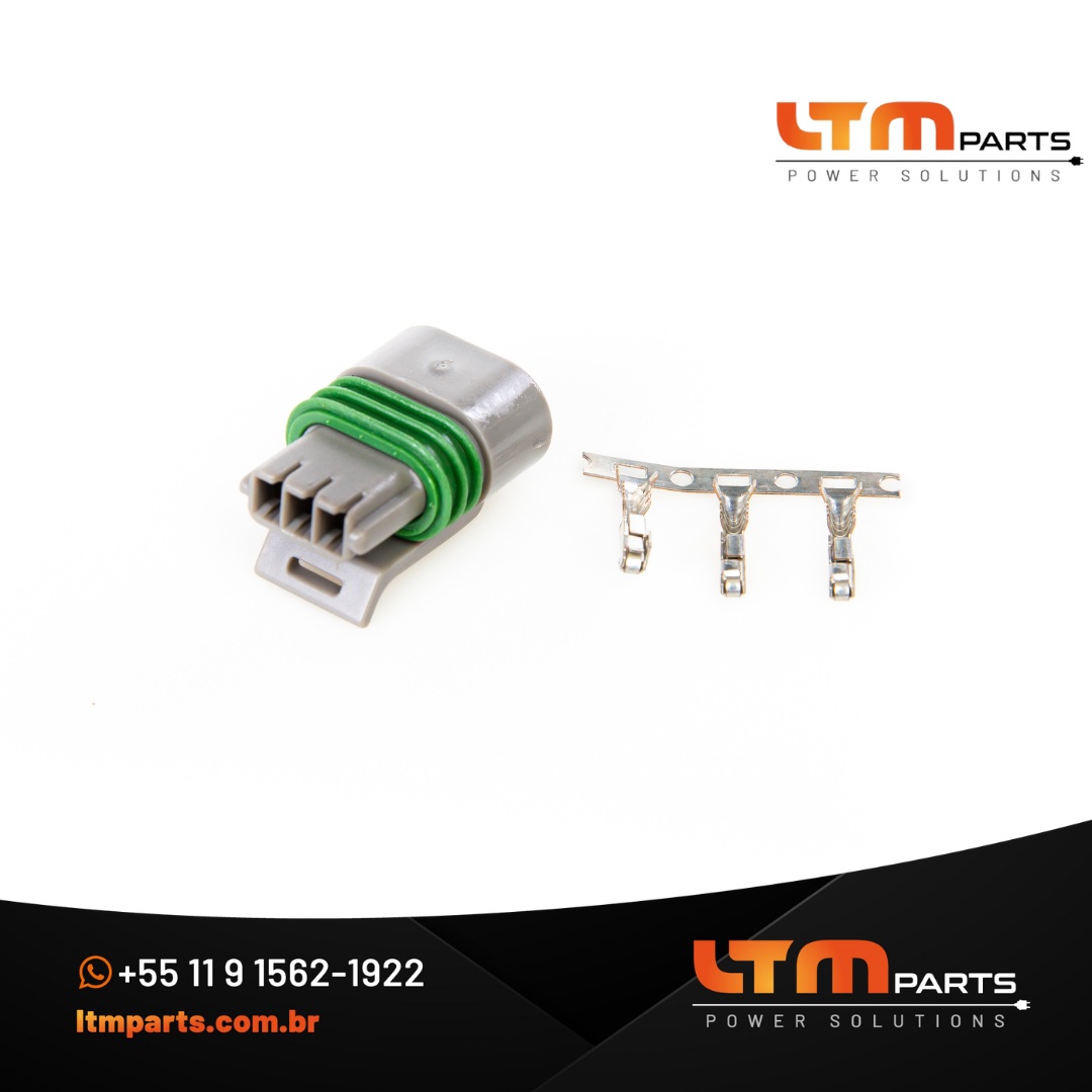 Conector 3 Vias para Termostato e Pressostato dos Motores Cummins Série N (N, NT, NTA) DYV - CKK7033A-1.5-21B (SERIE N)