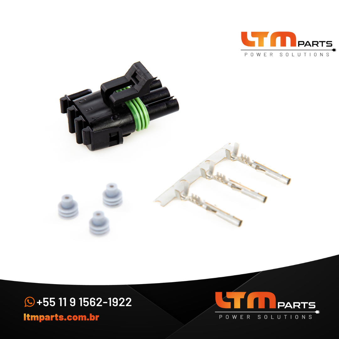 Conector 3 Vias para Solenoides DYV - CKK3031-2.5-21B (SOLENOIDES)