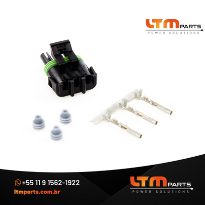 Conector 3 Vias para Solenoides DYV - CKK3031-2.5-21B (SOLENOIDES)