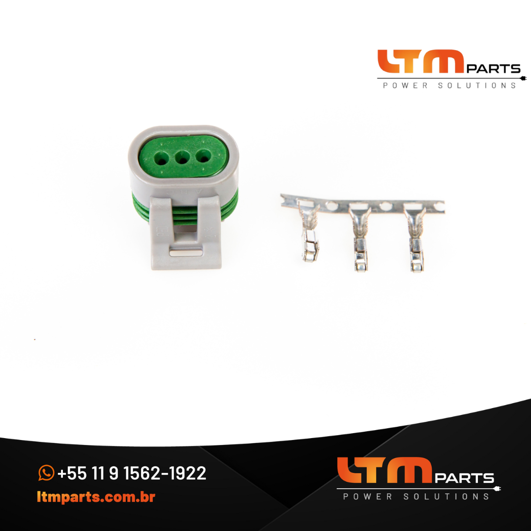 Conector 3 Vias para Termostato e Pressostato dos Motores Cummins Série N (N, NT, NTA) DYV - CKK7033A-1.5-21B (SERIE N)