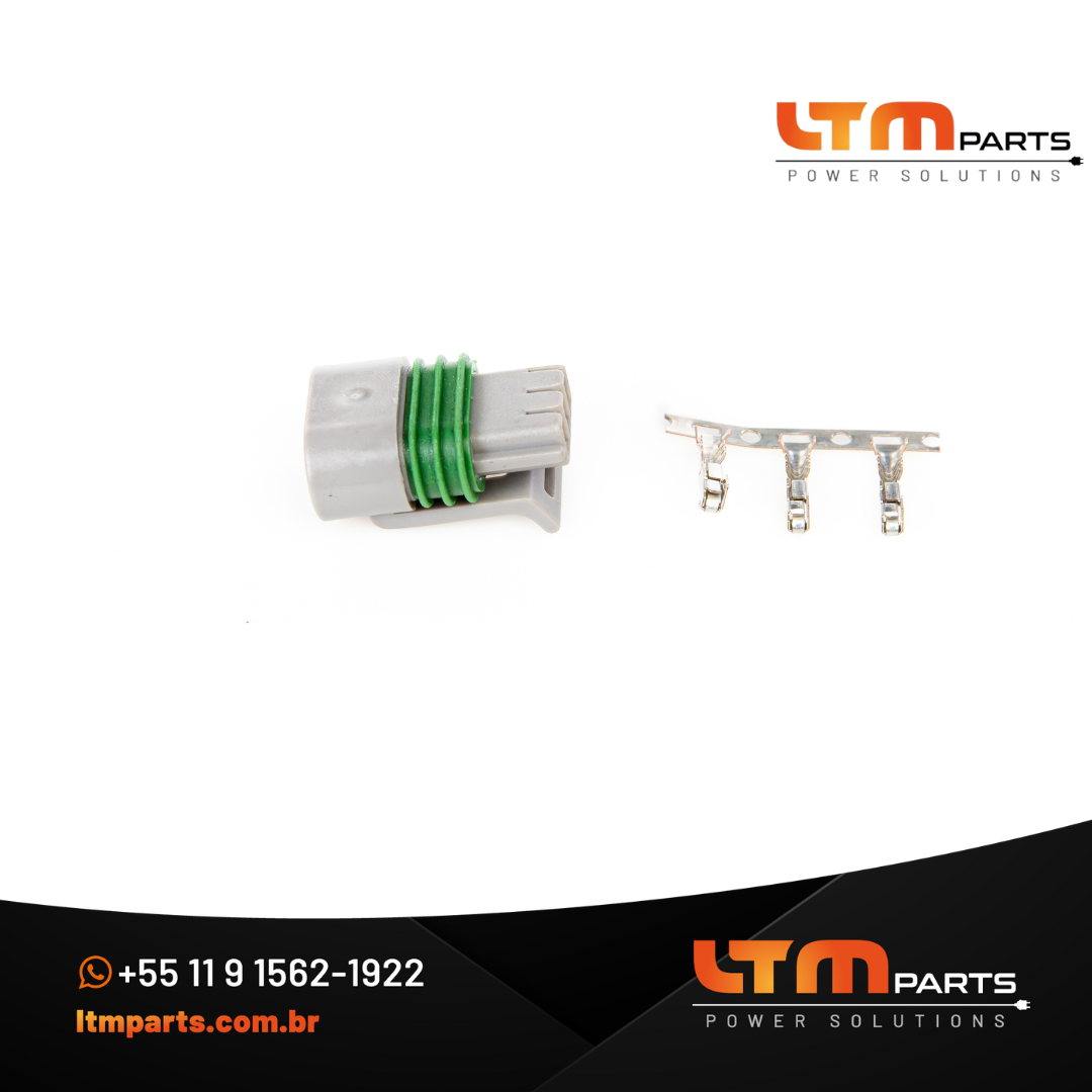 Conector 3 Vias para Termostato e Pressostato dos Motores Cummins Série N (N, NT, NTA) DYV - CKK7033A-1.5-21B (SERIE N)