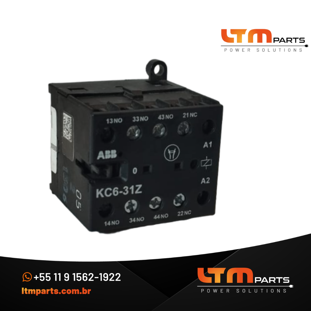 Mini Contator Auxiliar KC6-31Z01-3NA+1NF 24VCC - ABB - SEMINOVO