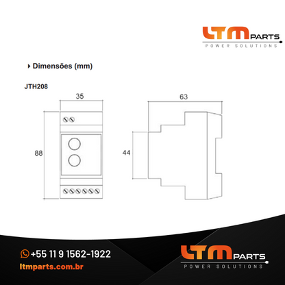 Relé de Tempo JTH208 JNG