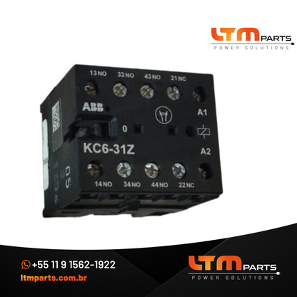 Mini Contator Auxiliar KC6-31Z01-3NA+1NF 24VCC - ABB - SEMINOVO